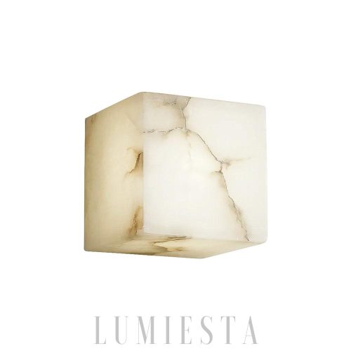 Jebel - Nowoczesny kwadratowy kinkiet alabastrowy 12 cm