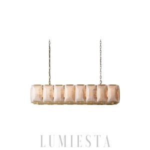 Lampa wisząca Harson Calcite 54 cali mosiądz/czarny/stal