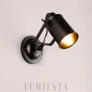 wm_13633801365505040782.jpg Nowoczesna lampa ścienna z regulowanym kloszem czarna