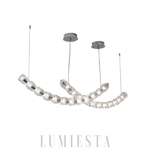 Nowoczesny żyrandol Gabriel A, chrom, 26 ramion, 160 cm