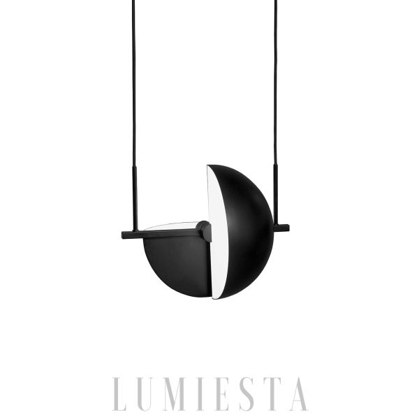 Nowoczesna lampa wisząca Trapeze 28 cm czarna