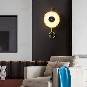 Kandy - Lampa ścienna Alabaster 25 cm, ciepła/zimna