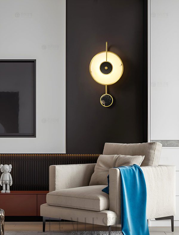 Kandy - Lampa ścienna Alabaster 25 cm, ciepła/zimna