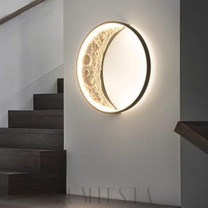Luna - lampa ścienna w stylu nowoczesnym księżycowa
