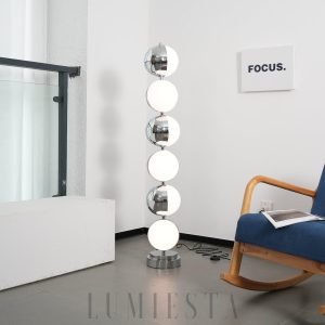 Lampka podłogowa Vloer z chromowanym wykończeniem 146cm