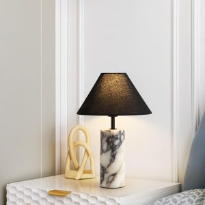 Teardrop - Marmurowa lampa stołowa elegancka średnica 30 cm