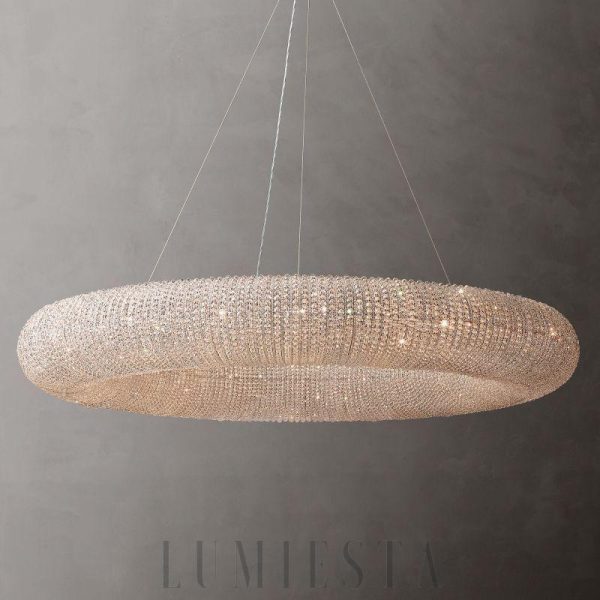 wm_14014285634659590411.jpg Przydymiony żyrandol LED w kształcie okręgu 183 cm