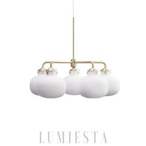 wm_14067970525796029952.jpg Raito - Lampa wisząca w stylu vintage - opalowe szkło, mosiądz - złoto-biała Ø57/67 cm