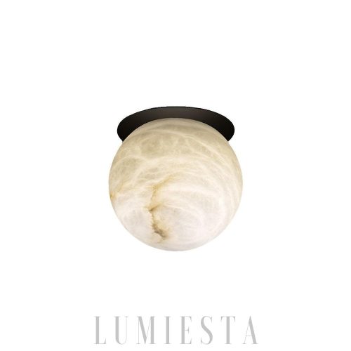 Tribeca - Lampa sufitowa w stylu retro czarna i biała 12cm