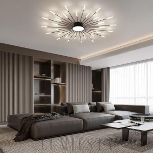 Dunep - Żyrandol nordycki do salonu wielogłowicowy