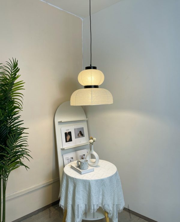 Thames - Nowoczesna lampa wisząca z papieru ryżowego