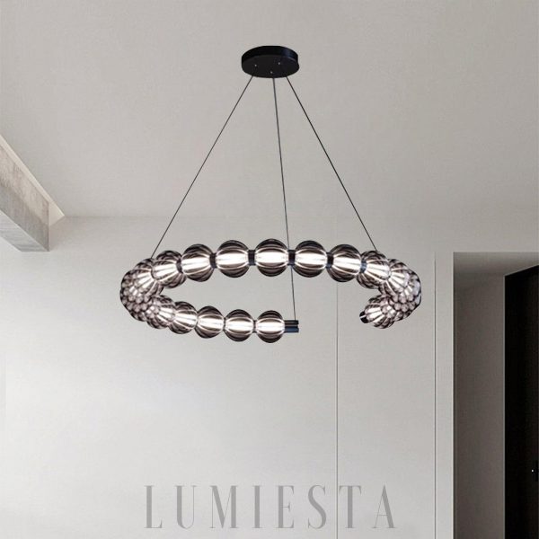 Lampa wisząca Amulet Chandelier A, srebrna, różne rozmiary