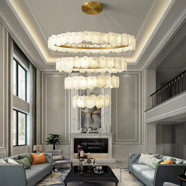 Torny - Elegancka okrągła lampa wisząca, wielopoziomowa