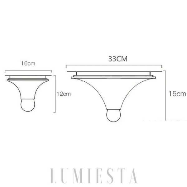 Minimalistyczna metalowa lampa ścienna w nowoczesnym stylu, Ø16/33cm