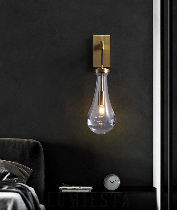 Kinkiet Rachael polerowany mosiądz 12×45 cm