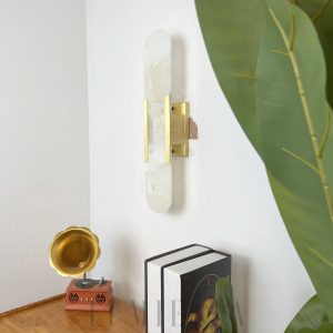 wm_14432507677946537737.jpg Ojos - Alabastrowa lampa ścienna, prostokątna, złota