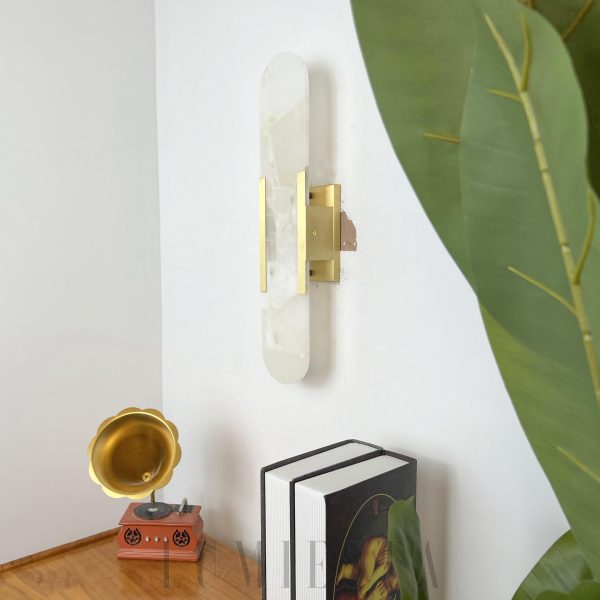 wm_14432507677946537737.jpg Ojos - Alabastrowa lampa ścienna, prostokątna, złota