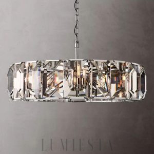 Feniks - Elegancka lampa wisząca szklana 108 cm mosiężna