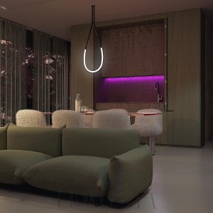 Elegancka lampa wisząca Ledea LED złoto-czarna