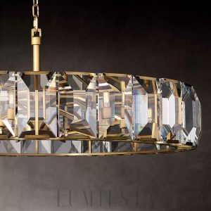 Lampa wisząca Harson okrągła z kryształami 149cm elegancja