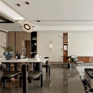 Lampa wisząca Magma Alabaster 51 cm czarno-biała