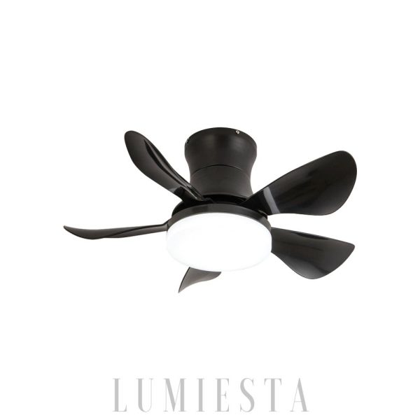 Nowoczesny wentylator sufitowy Nordic Blade Czarny z LED