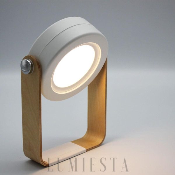 Stylowa lampa stołowa i wisząca z drewna i metalu