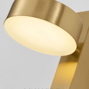 Nowoczesna złota lampa ścienna z regulacją