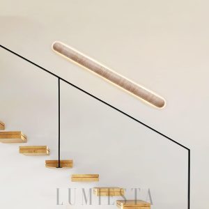 Elegancki podłużny kinkiet z trawertynu Liora 35 60 90cm