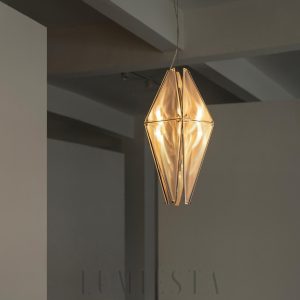 Lampa wisząca Fragment 08 z chromowanej stali nierdzewnej - detal połączeń i ramion