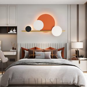 Lampa ścienna LED 4 okręgi w nowoczesnym stylu