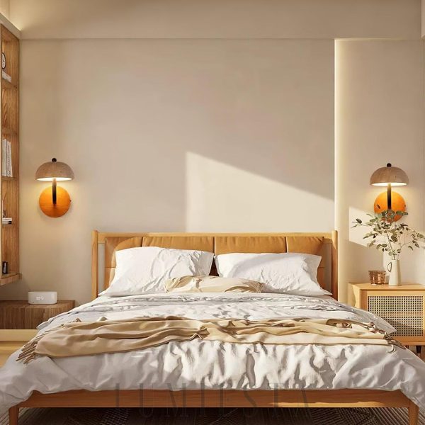 Reverse - Elegancka lampa ścienna z trawertynu 15 cm