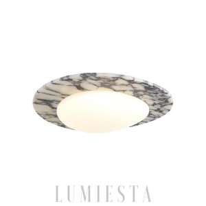 Luksusowa marmurowa lampa sufitowa Emma w kształcie jaja