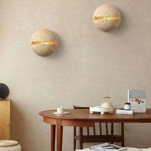 wm_15616428786442202561.jpg Okrągła lampa ścienna trawertynowa 20cm ciepłe światło