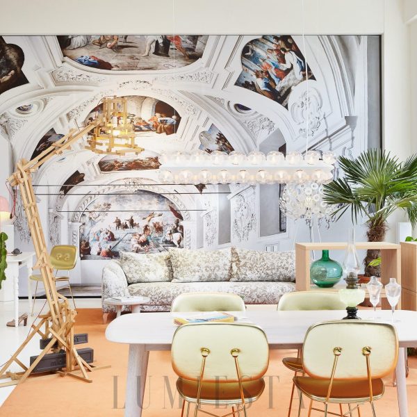 Lampa wisząca Prop Light podwójna pionowa biała 99 cm