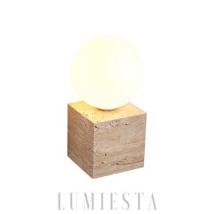 Curacao - Lampa ścienna z beżowego trawertynu 10x20 cm