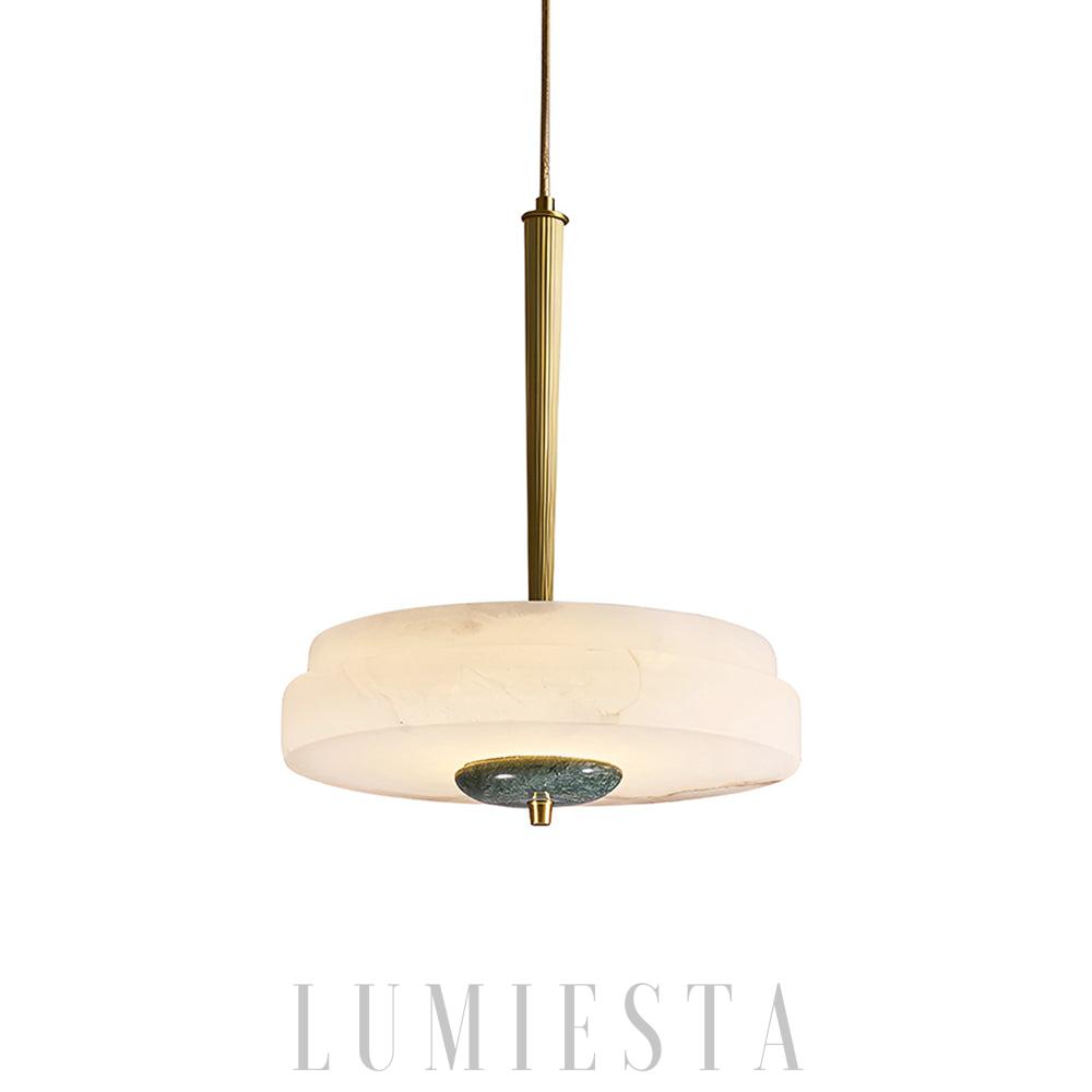Trave - lampa wisząca alabastrowa biała Ø30 cm
