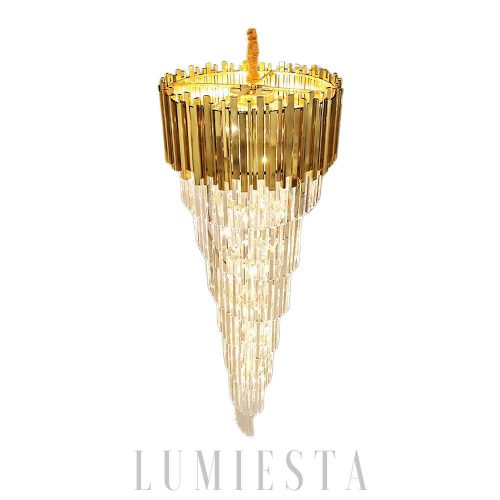 wm_15924552169936470661.jpg Lampa wisząca Bourbons Louis złota dwupoziomowa 61cm
