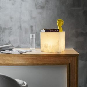 wm_16004584781320104218.jpg Valencia - Alabastrowa lampa stołowa, sześcian 20/30 cm