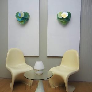 wm_16062634682970800401.jpg Murano Green - Zielona lampa ścienna z szklanymi dyskami