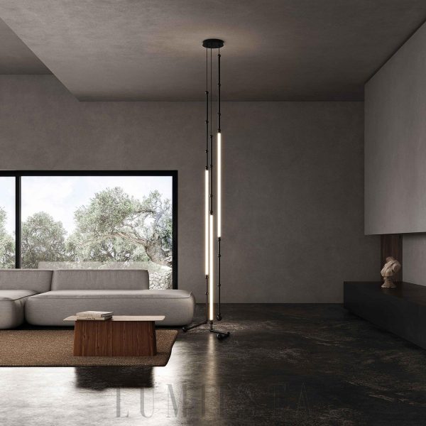 Elegancka lampa wisząca Ledea LED złoto-czarna