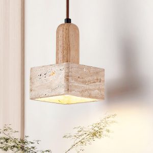 Lampa wisząca Travertine Talla w stylu rustykalnym 20cm