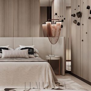 Serle - lampa wisząca w stylu nowoczesnym z miedzią