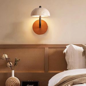 Reverse - Elegancka lampa ścienna z trawertynu 15 cm