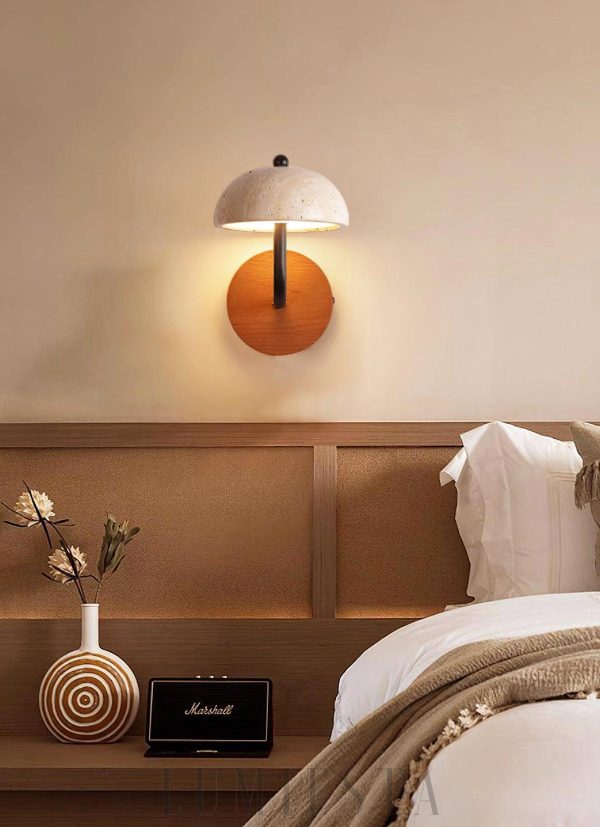 Reverse - Elegancka lampa ścienna z trawertynu 15 cm