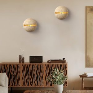 wm_16157278986239558777.jpg Okrągła lampa ścienna trawertynowa 20cm ciepłe światło