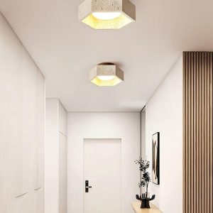 wm_16185356141791935681.jpg Plafon sufitowy sześciokątny z trawertynu 17cm beżowy