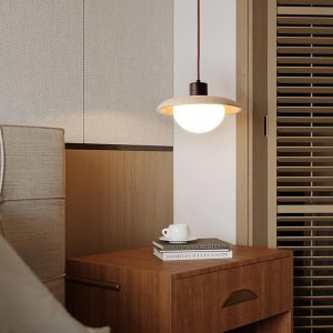 wm_16206771060226447338.jpg Noah - Lampa wisząca z trawertynu i szkła, Ø25cm, do kuchni, skandynawska