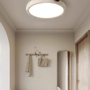 Okrągła lampa sufitowa Travertine Metra ciepłe światło 58cm