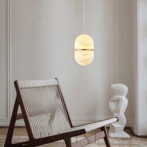 Yum - Lampa wisząca w stylu minimalistycznym z alabastru